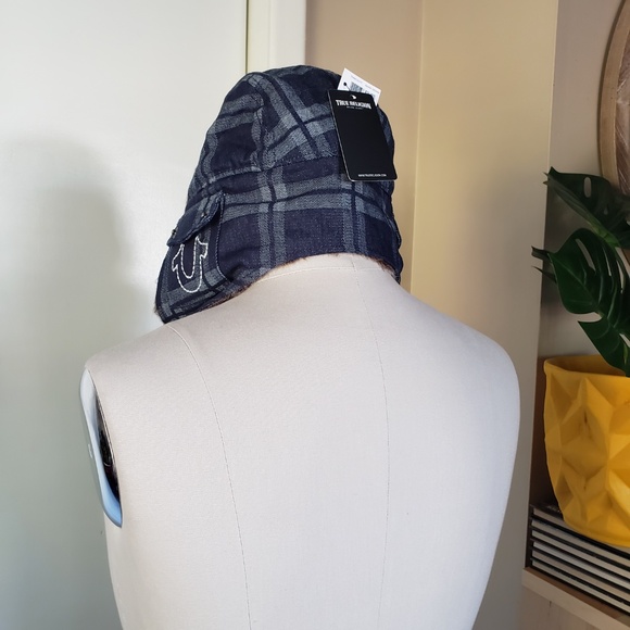 True Religion Denim Aviator Cap NEW! - Picture 8 of 13